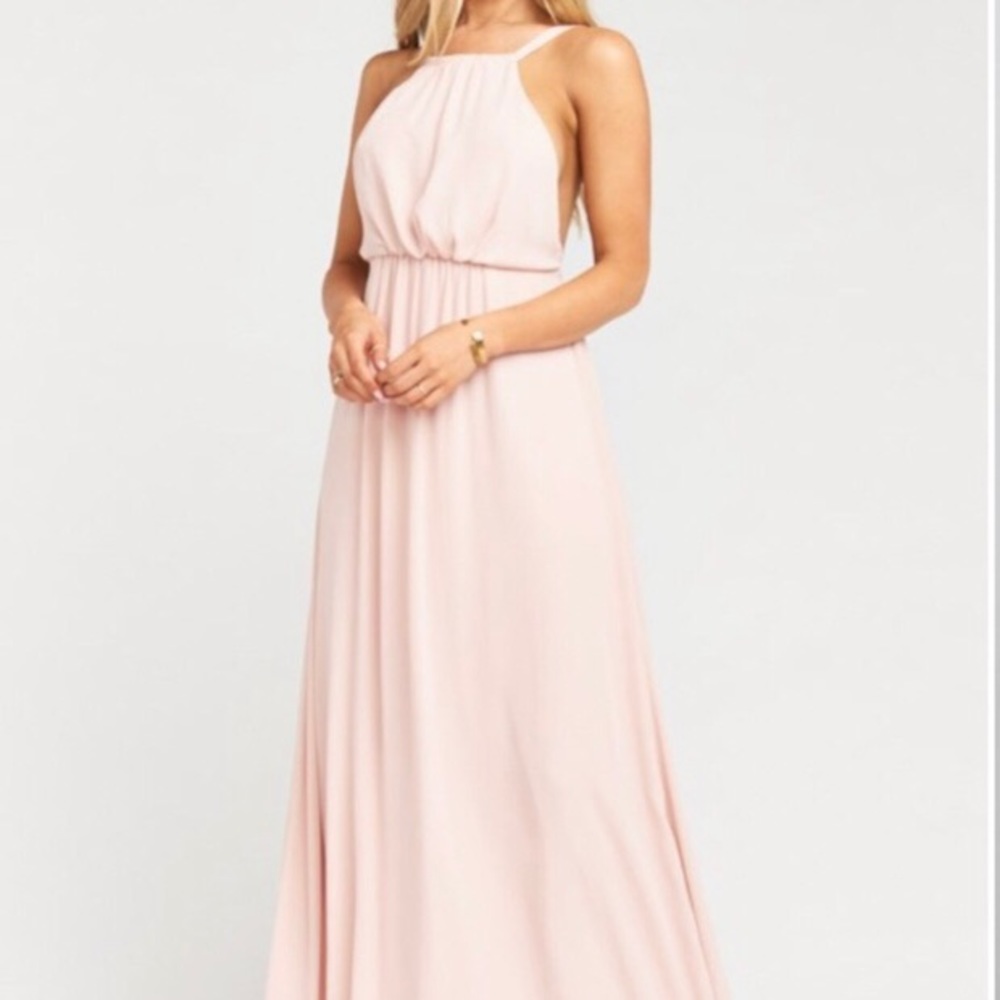Show Me Your Mumu Amanda Dress Dusty Blush Crisp
